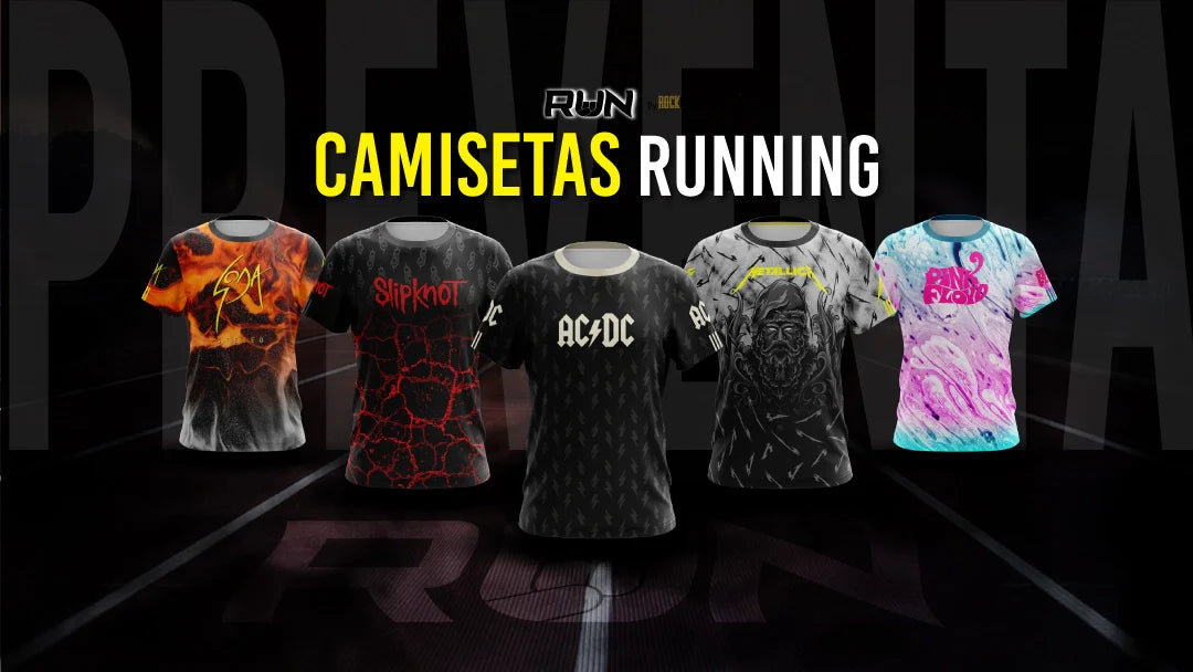 Camisetas para running bandas de rock