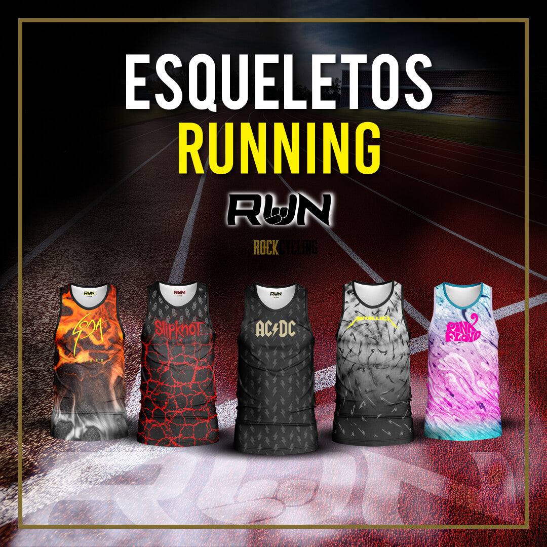 Esqueletos running bandas de rock