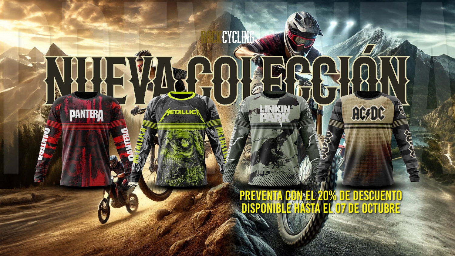 Colección MTB ACDC - LINKIN PARK - METALLICA - PANTERA