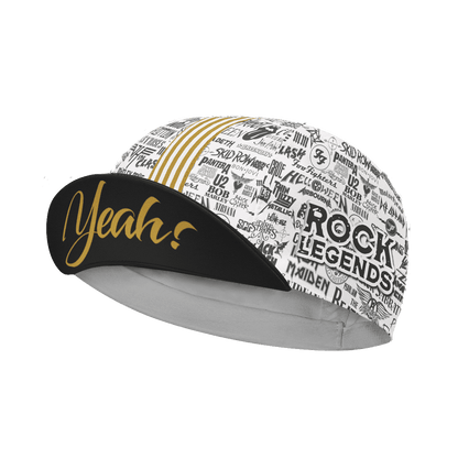 Casquette de cyclisme blanche Rock Legends