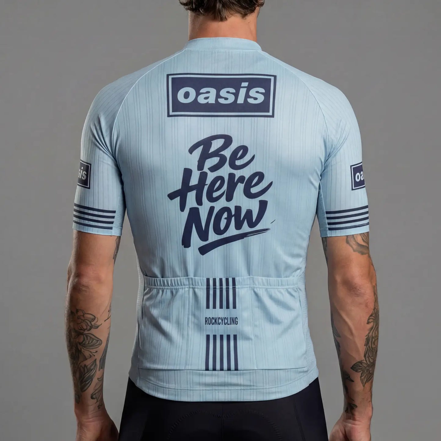 Jersey-Ciclismo-Hombre-Manga corta Azul -Oasis-Modelo-B2-CROP