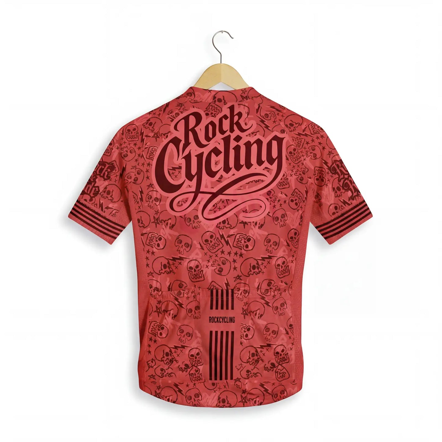 Jersey-Ciclismo hombre Manga Corta Pink RockCycling