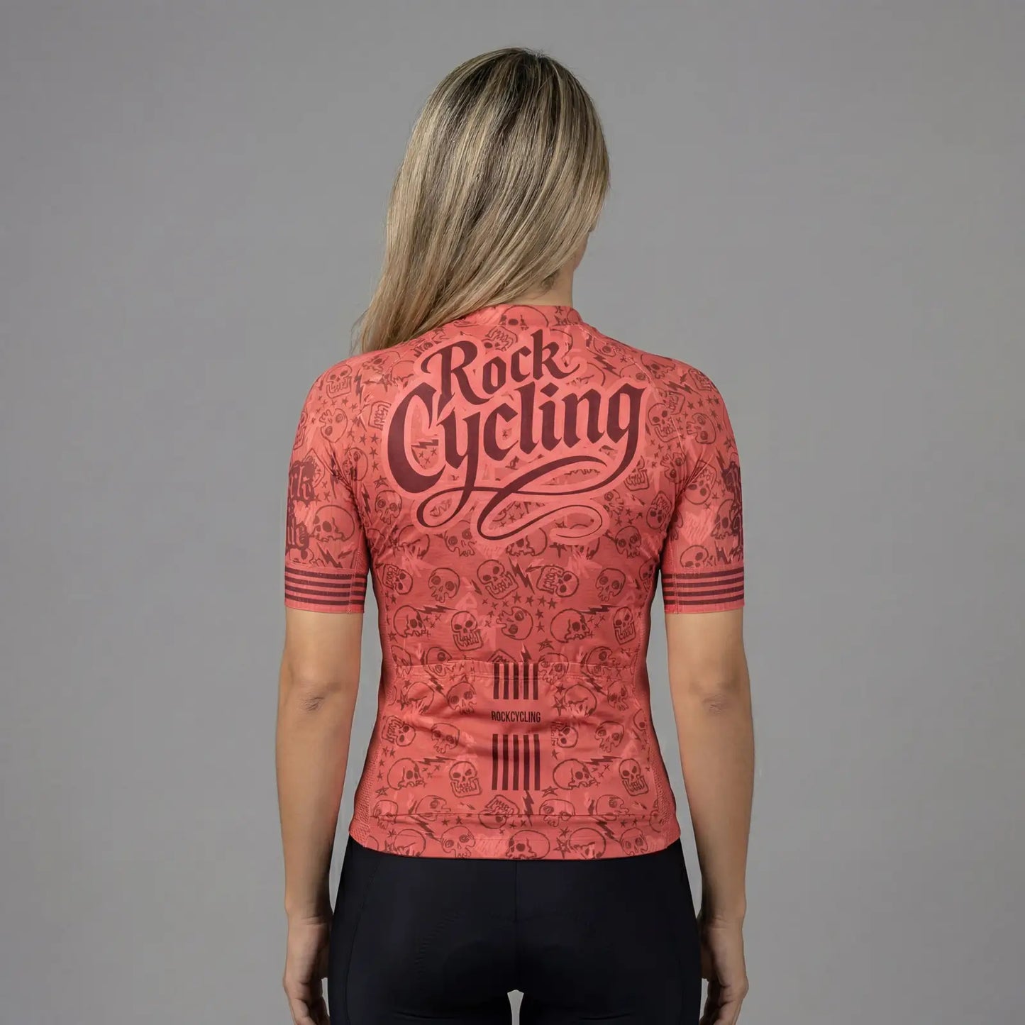 Jersey-ciclismo Mujer Manga Corta RockCycling-Pink-Mujer-B1