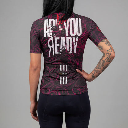 Jersey Ciclismo-dama Korn- manga corta -RockCycling modelo-Back